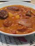 Judías pintas con morro, chorizo y morcilla
