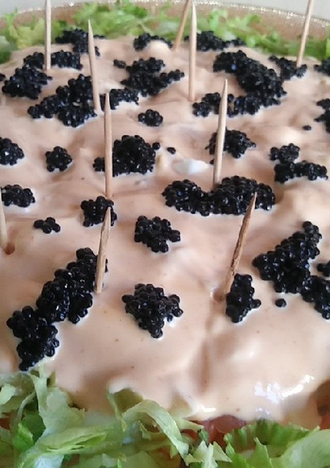 Una foto de Ensaladilla de palmito y salmón