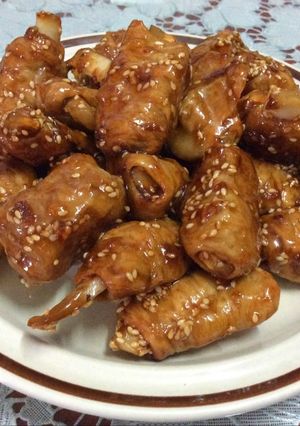 Hình của món Sườn Dừa Chay Rim Me.