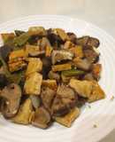 Salteado prebiótico de tempeh, shiitakes, judías verdes y ajo 🤩
