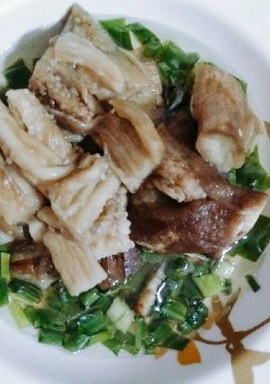 Hình của món Cà tím nướng mỡ hành.