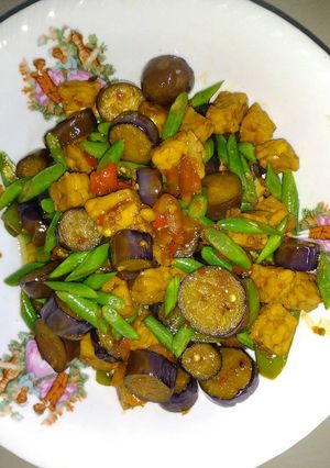 Foto resep Tumis Buncis Terong Tempe Pedasssss