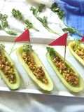 Sprouts chat in cucumber boat