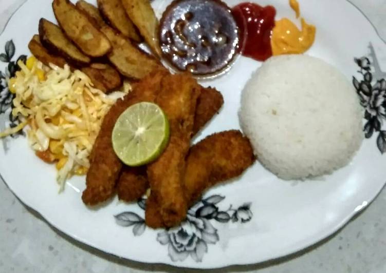 Bagaimana Menyiapkan Fish n chips ala mamiko Lezat