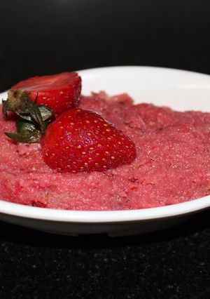 A picture of Strawberry halwa.