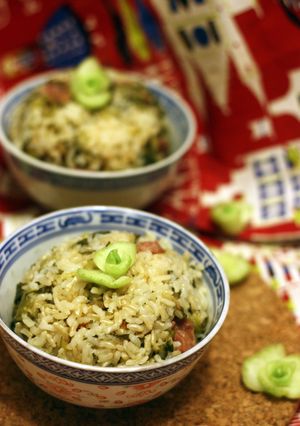 簡單樸實的上海菜飯 Shanghai Style Steam Sausage Rice 的食譜成品照片