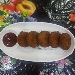 A picture of Leftover pulao kabab with mayo cheese stuffing.
