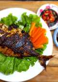 Ikan kuwe bakar teflon