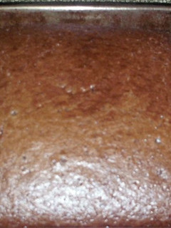 A picture of WWII Ration Chocolate Cake.
