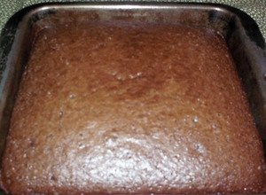A picture of WWII Ration Chocolate Cake.