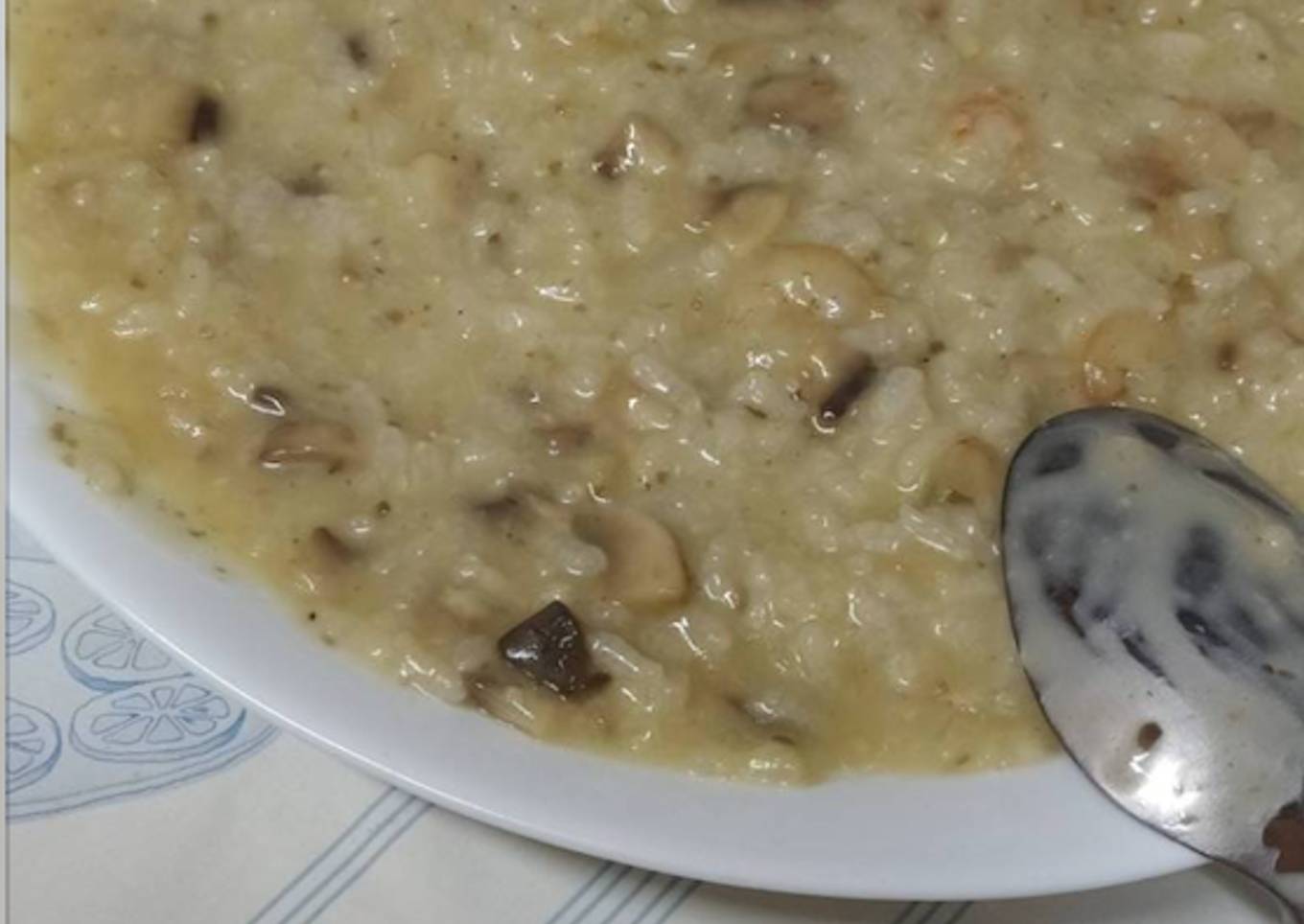 Risotto mare monti con champiñones y gambas TM6
