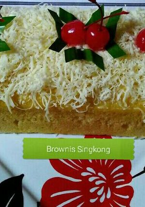 Foto resep Brownis Singkong Tabur Keju