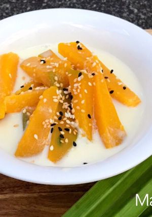 รูปของ บวดฟักทอง สูตรไขมันต่ำ #มนต์รักขนมไทย