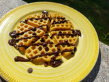 Waffles de laranja e coco