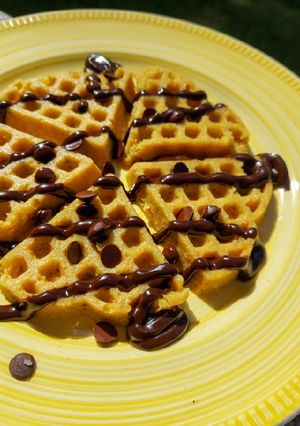 Foto de Waffles de laranja e coco