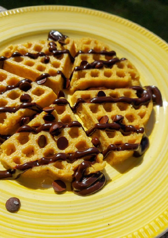 Foto de Waffles de laranja e coco