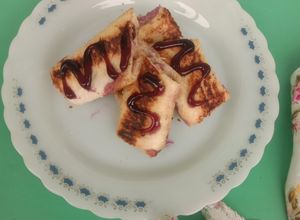 Foto resep Roti Tawar Gulung Selai Blueberry