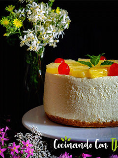 Una foto de Tarta mousse de piña