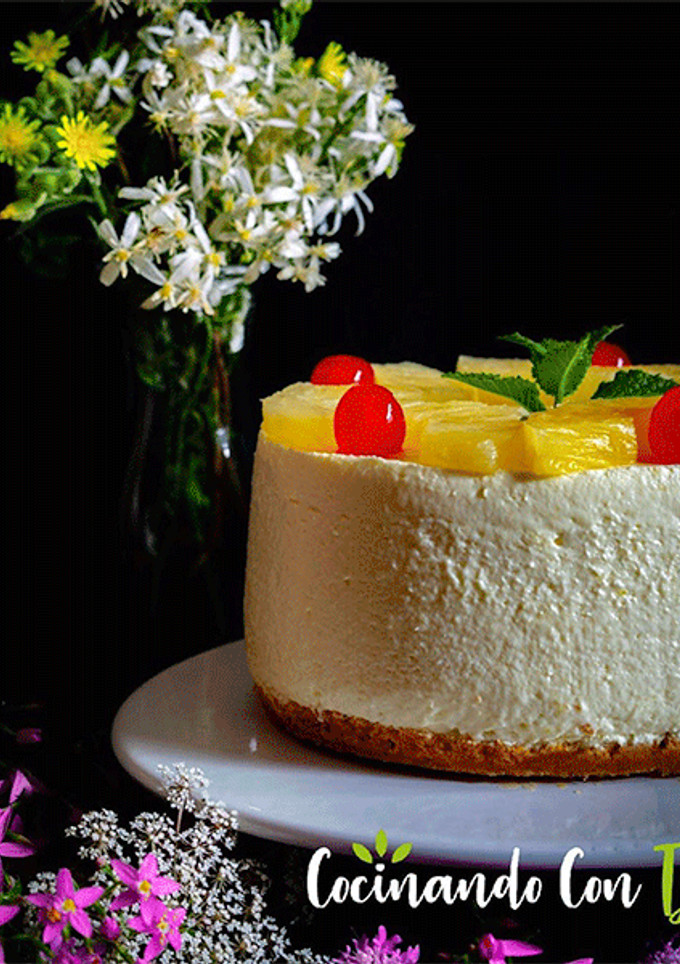Una foto de Tarta mousse de piña