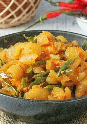 Foto resep Kikil pedas kacang panjang