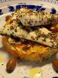 Filetto di branzino con spaghetti di verdure
