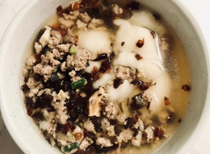 Hình của món Bánh đúc mặn.