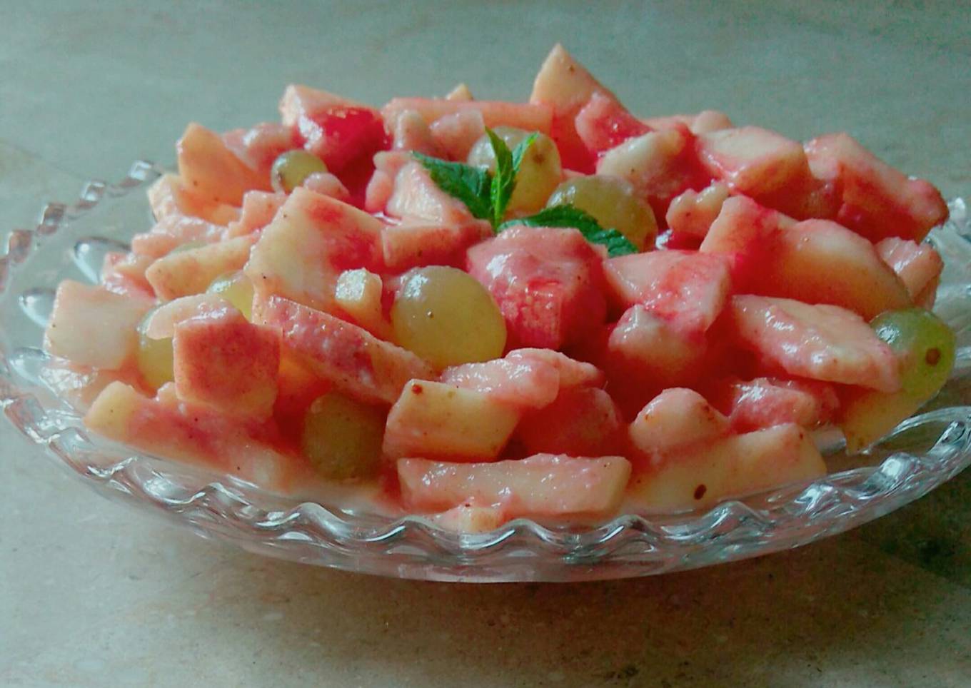 Rohafza fruit chaat