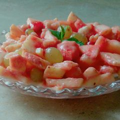 A picture of Rohafza fruit chaat.