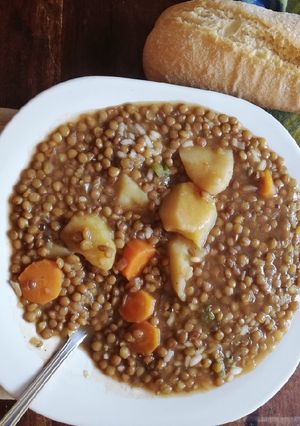 Una foto de Lentejas viudas