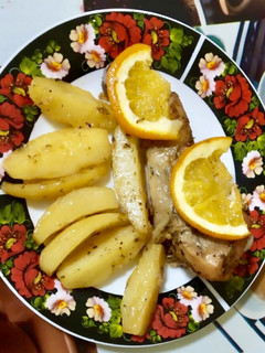 Фото Курица с апельсинами.