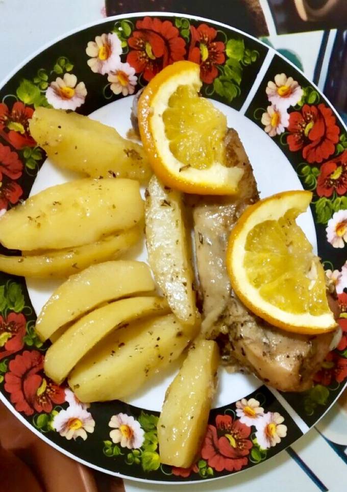 Курица с апельсинами
