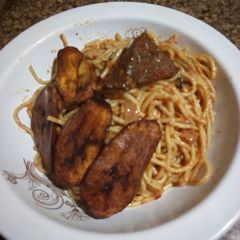 A picture of Spaghetti jolof.