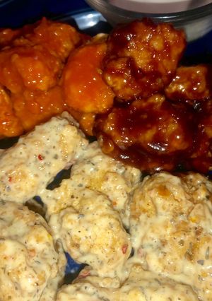 A picture of Homemade boneless wings.