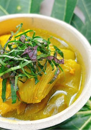 Hình của món Canh chuối đậu cà tím.