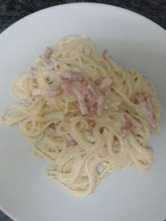 Una foto de Espaguetis a la carbonara
