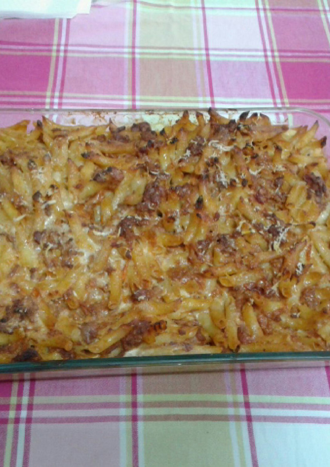 Una foto de Macarrones gratinados al horno 