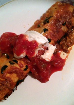 A picture of Tinklee's Chicken Enchiladas.