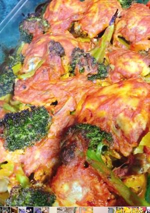 عکسی از دستور مرغ و سبزيجات