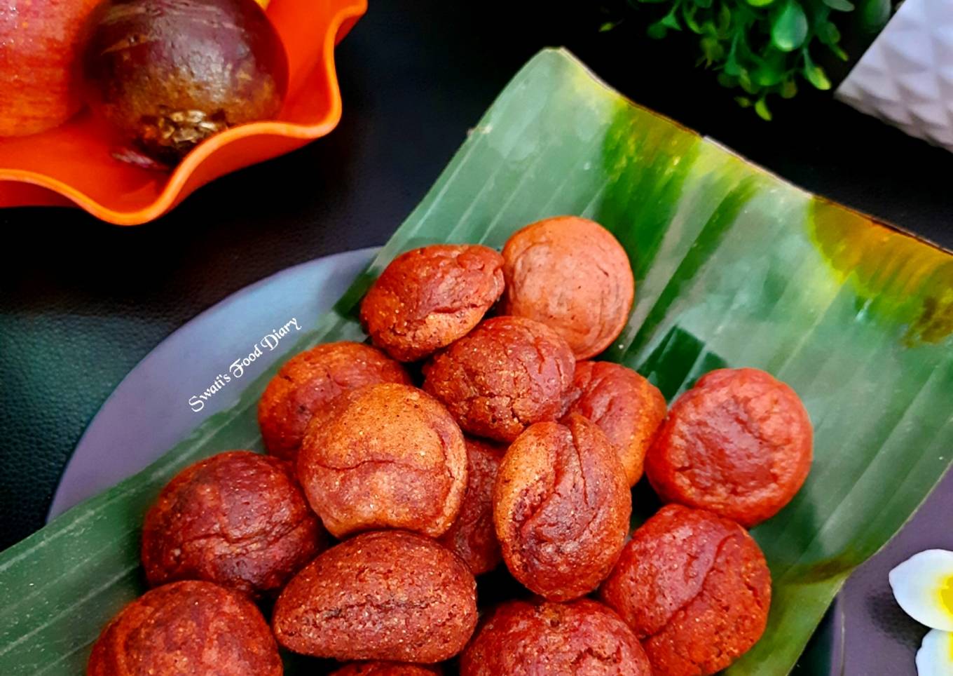 Paniyaram / Appam with Fruit and Vegetable Peels