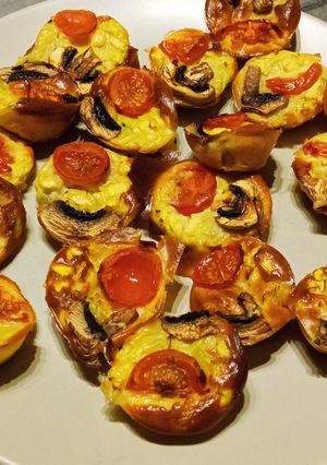 A picture of Crustless Mini Vegetable Quiches.