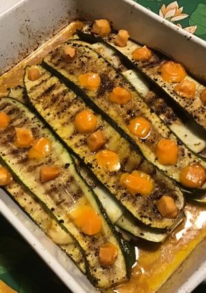 Une photo de Courgettes grillées aux deux fromages et épices espagnoles