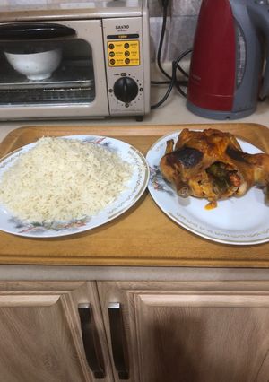 صورة لوصفة رز عربي بالدجاج
