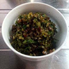A picture of KaZ_radish greens otsumami.