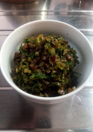 A picture of KaZ_radish greens otsumami.