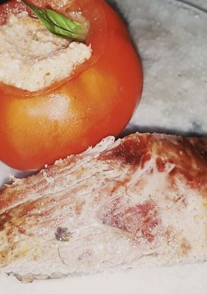 Una foto de Tapa de asado con tomates rellenos