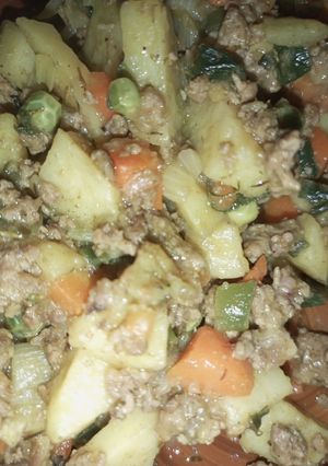 A picture of Meat pie filling.