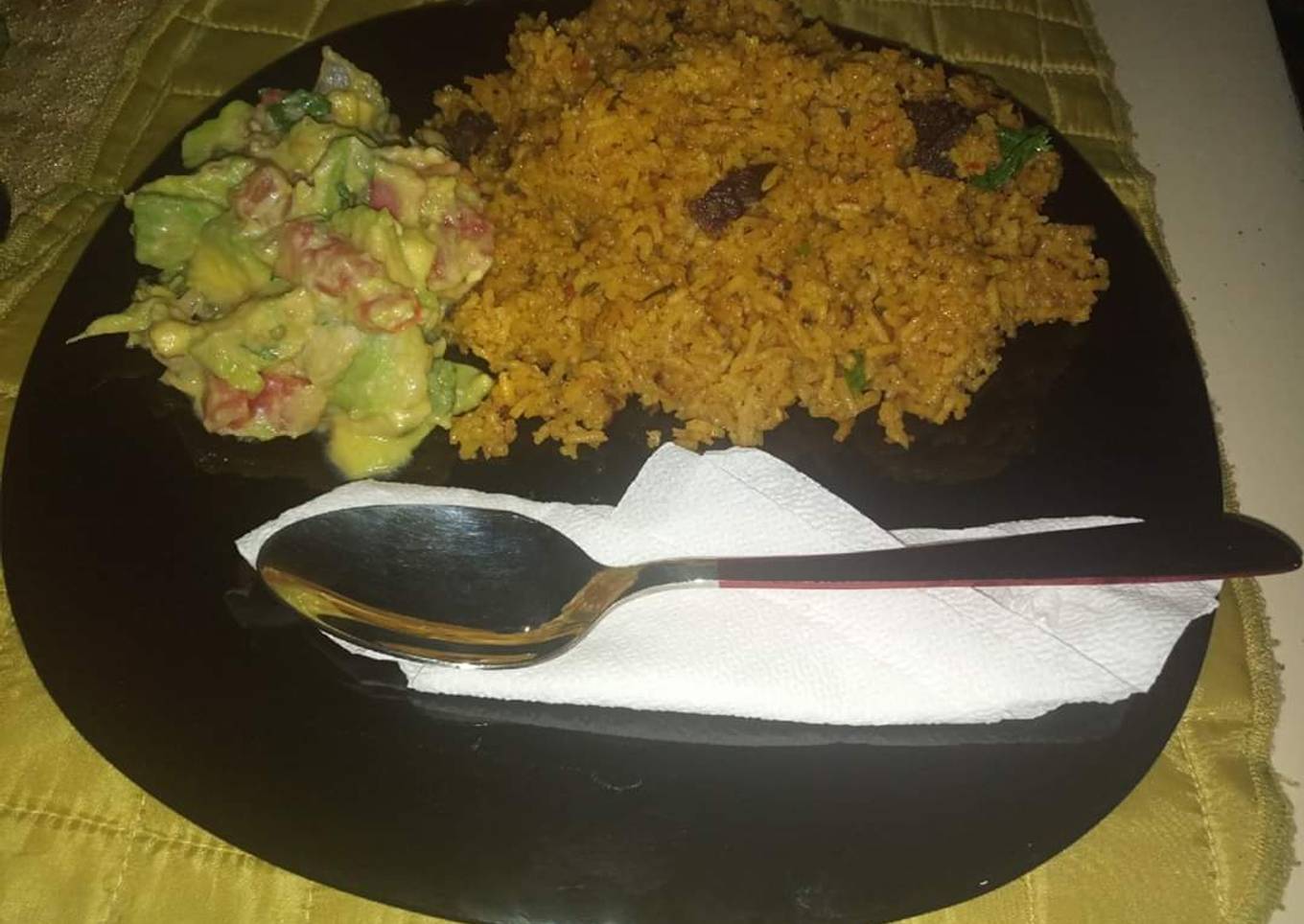 Pilau with guacamole