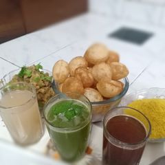 Multi flavour Panipuri A picture of Multi flavour Panipuri.
