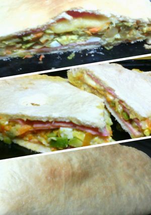 Una foto de Calzone de verdura