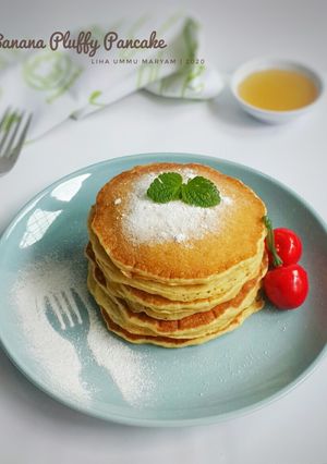 Foto resep Banana pluffy pancake